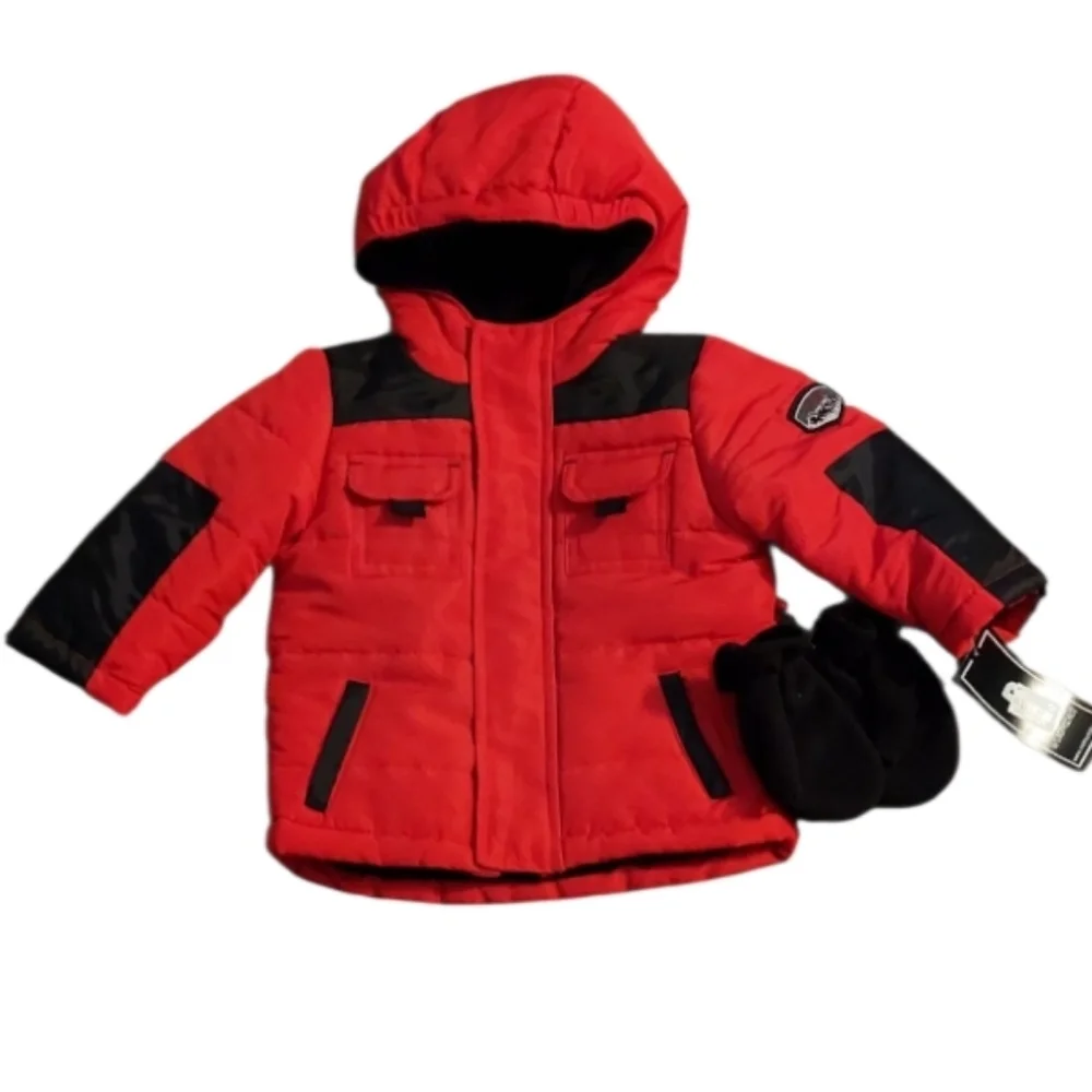 NWT Rothschild 2 Tone Parka with Mittens ~6-9M - Picture 1 of 6